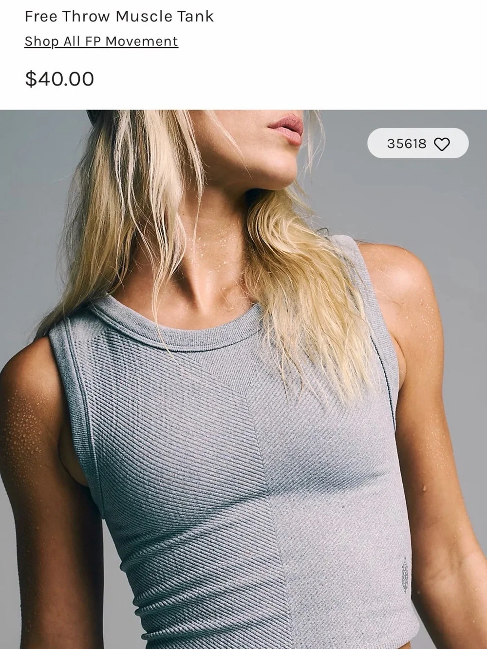 FP Movement by Free People Olive Green Ribbed Tank Top